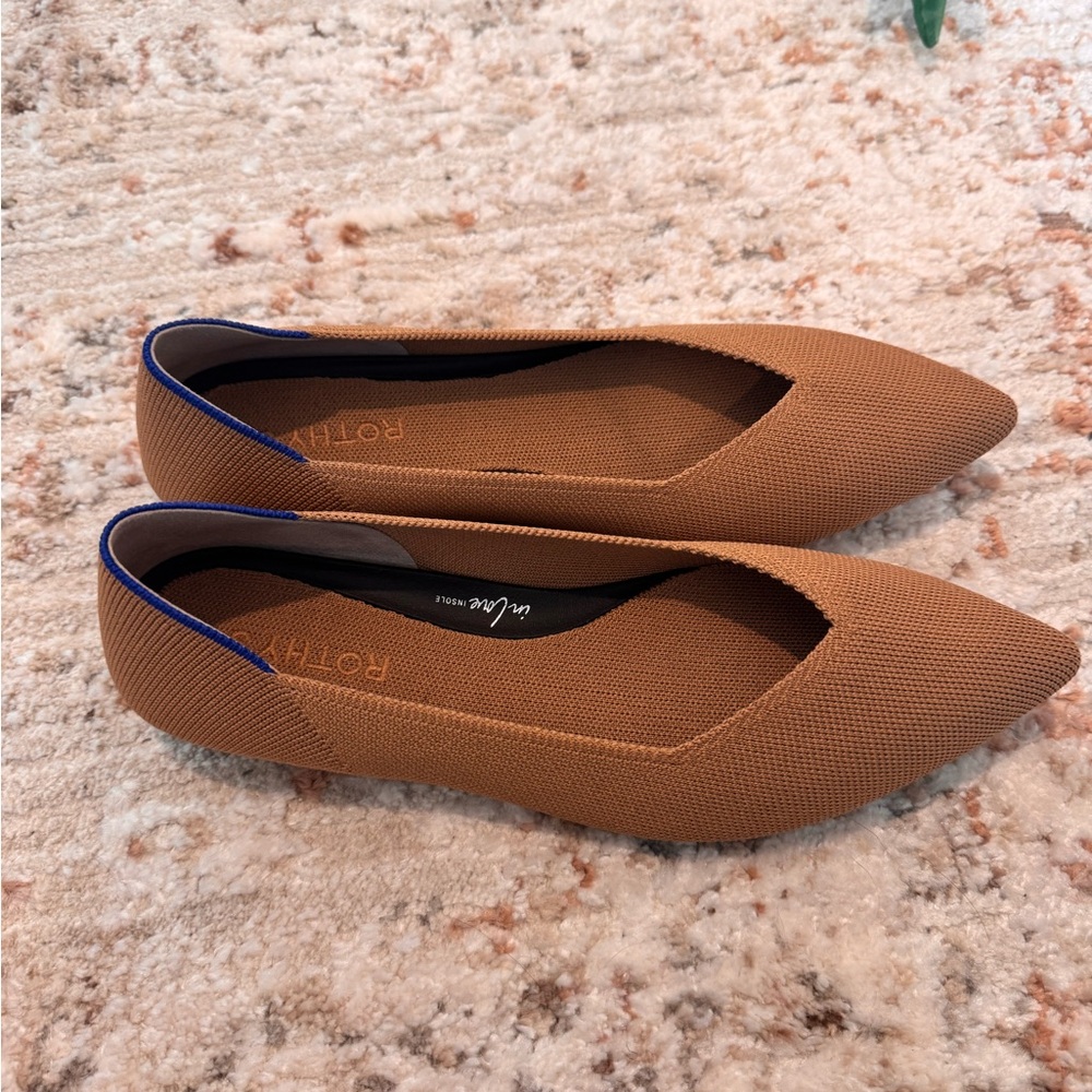 Rothy's The Point II Tan Flats NWOB